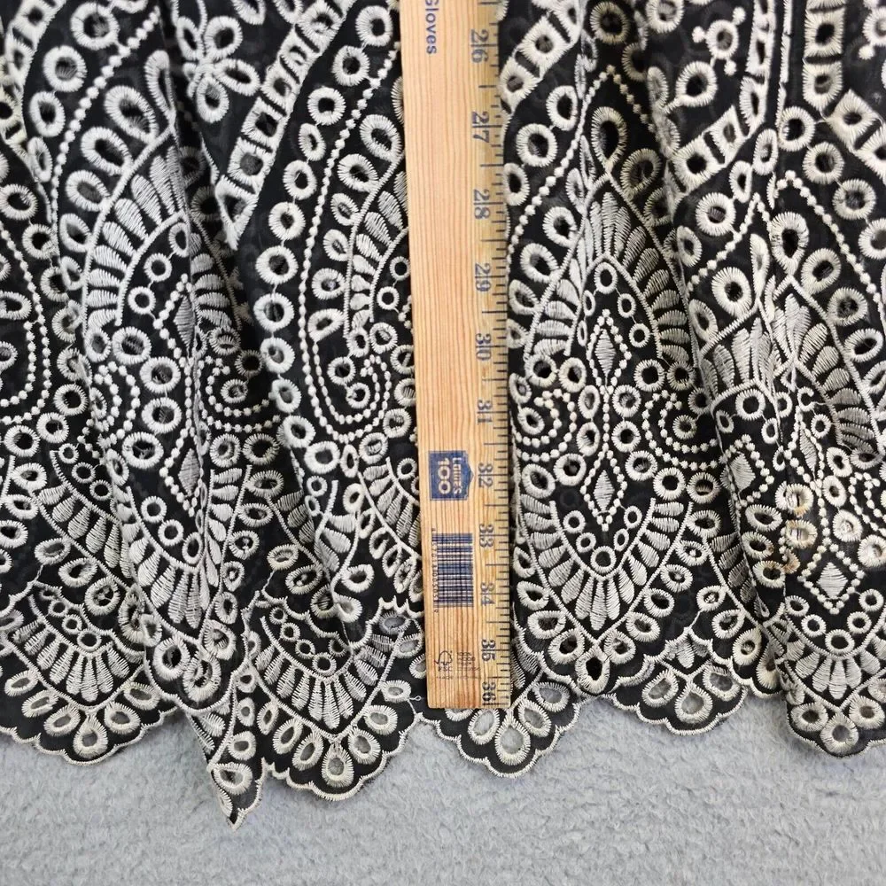 Anthropologie Akemi + Ki Dress Women 6 Brooke Embroided Eyelet‎ Boho Oversized